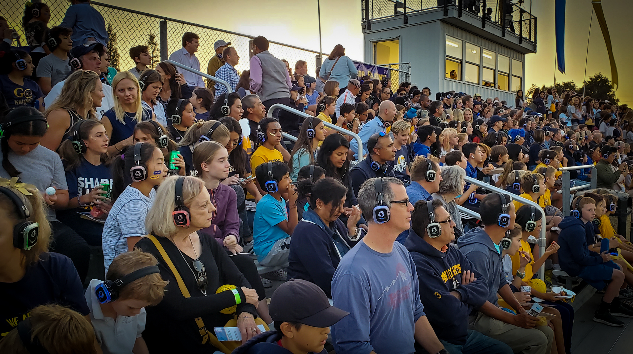 Large group of people in stadium